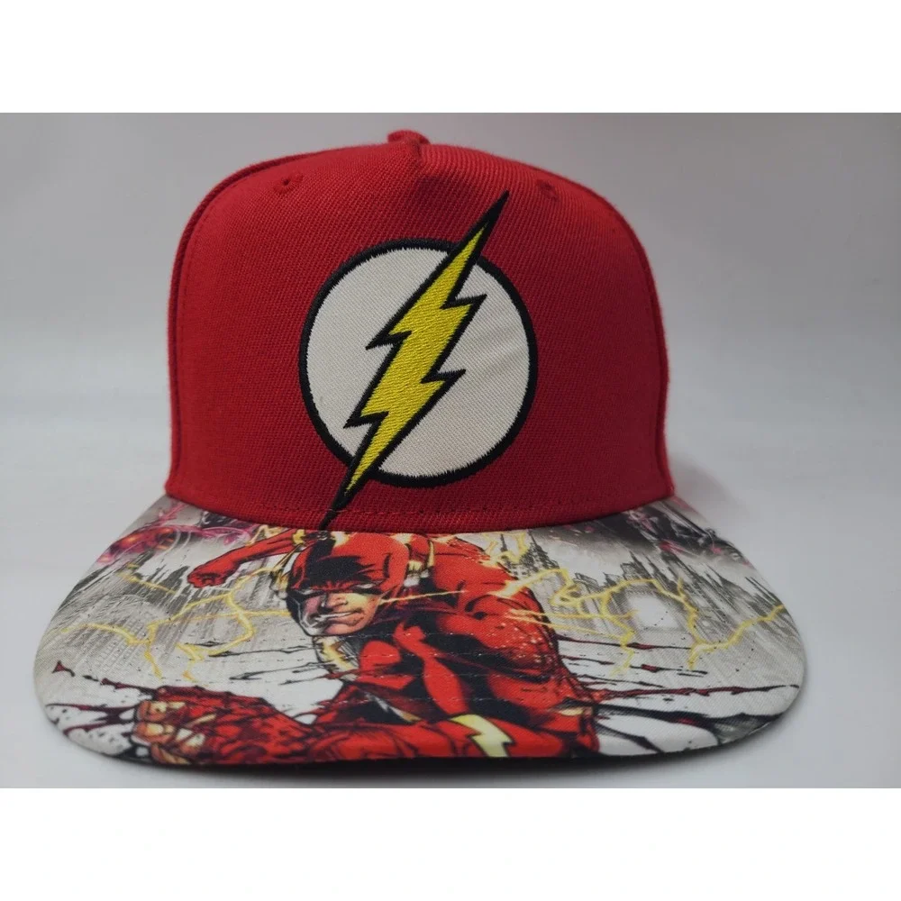Youth The Flash DC Comics Snapback Hat‎ Cap Comic Book Superhero Boys Girls Red